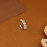 CZ studded Double challa Band Finger  Ring Women